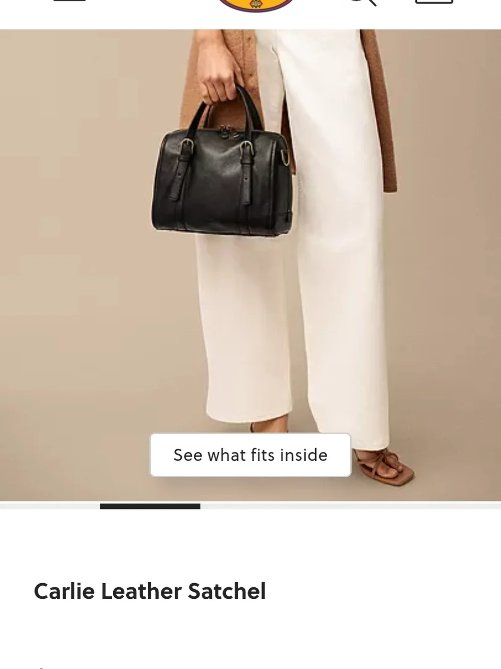 Carlie Leather Satchel - Black